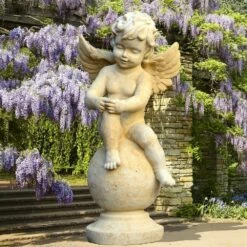 Deko Engel Skulptur Auf Kugel - Maximilian