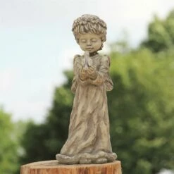 Deko Engelskulptur Aus Steinguss - Luna