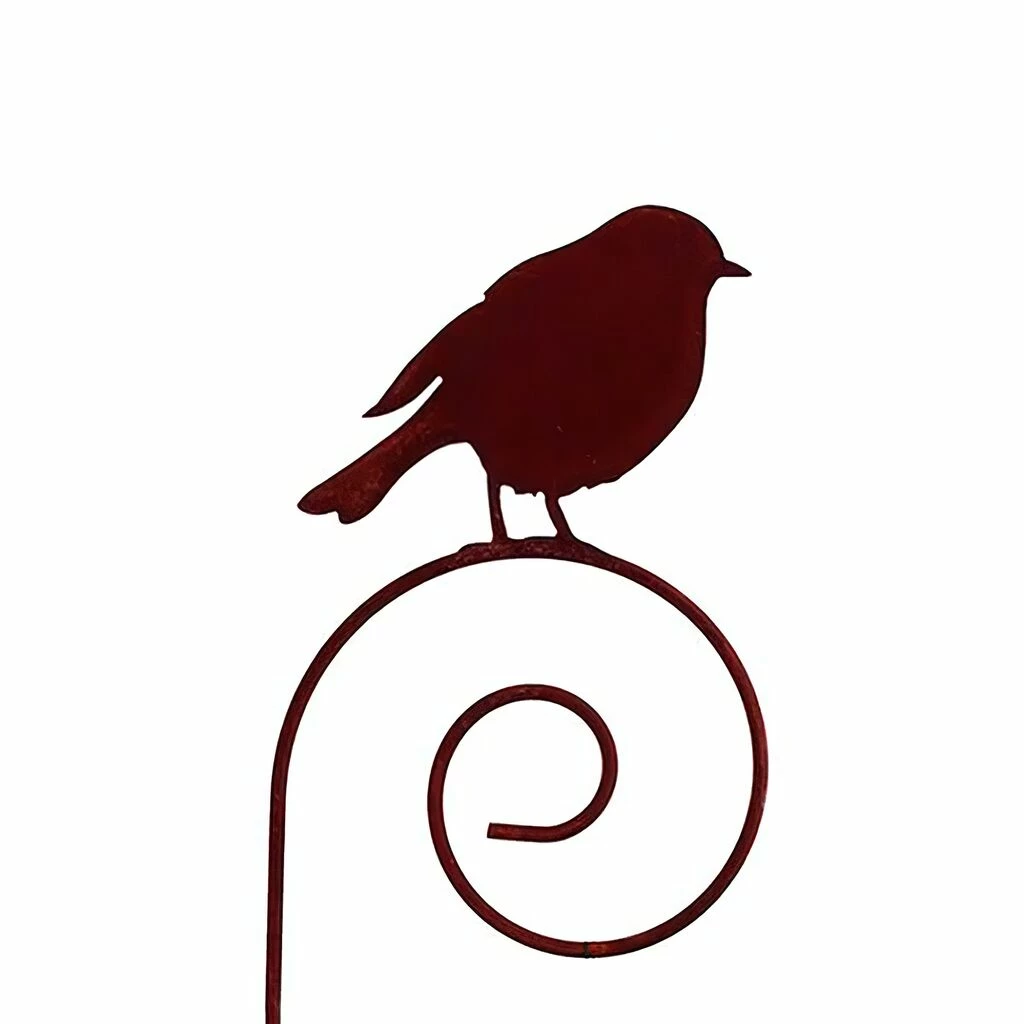 Deko Gartenstecker Spirale Mit Vogel - Rost Metall - Traian 3 Deko Gartenstecker Spirale Mit Vogel - Rost Metall - Traian