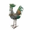 Deko Hahn Aus Metall Für Den Garten - Grün & Gold - Ohana