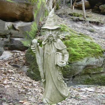 Deko Steinfigur Zauberer Merlin - Fiona Jane Scott 3 Deko Steinfigur Zauberer Merlin - Fiona Jane Scott