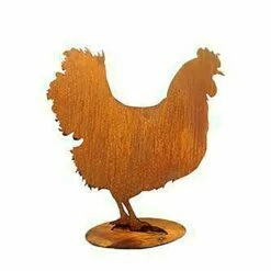 Dekorative Henne Als Gartendeko - Rost Metall - Kathrin