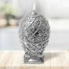 Dekoratives Schmuck-Ei Aus Wachs - Silberne Kerze - Vegan - Nesken -Outlet GARTENTRAUM Store dekoratives schmuck ei aus wachs silberne kerze vegan nesken