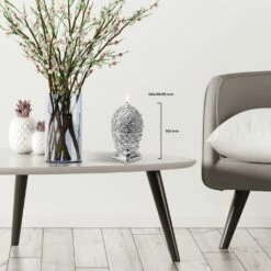 Dekoratives Schmuck-Ei Aus Wachs - Silberne Kerze - Vegan - Nesken -Outlet GARTENTRAUM Store dekoratives schmuck ei aus wachs silberne kerze vegan nesken3