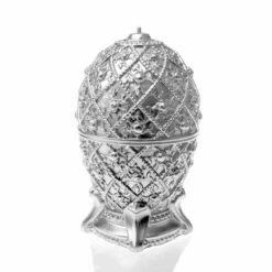 Dekoratives Schmuck-Ei Aus Wachs - Silberne Kerze - Vegan - Nesken -Outlet GARTENTRAUM Store dekoratives schmuck ei aus wachs silberne kerze vegan nesken4