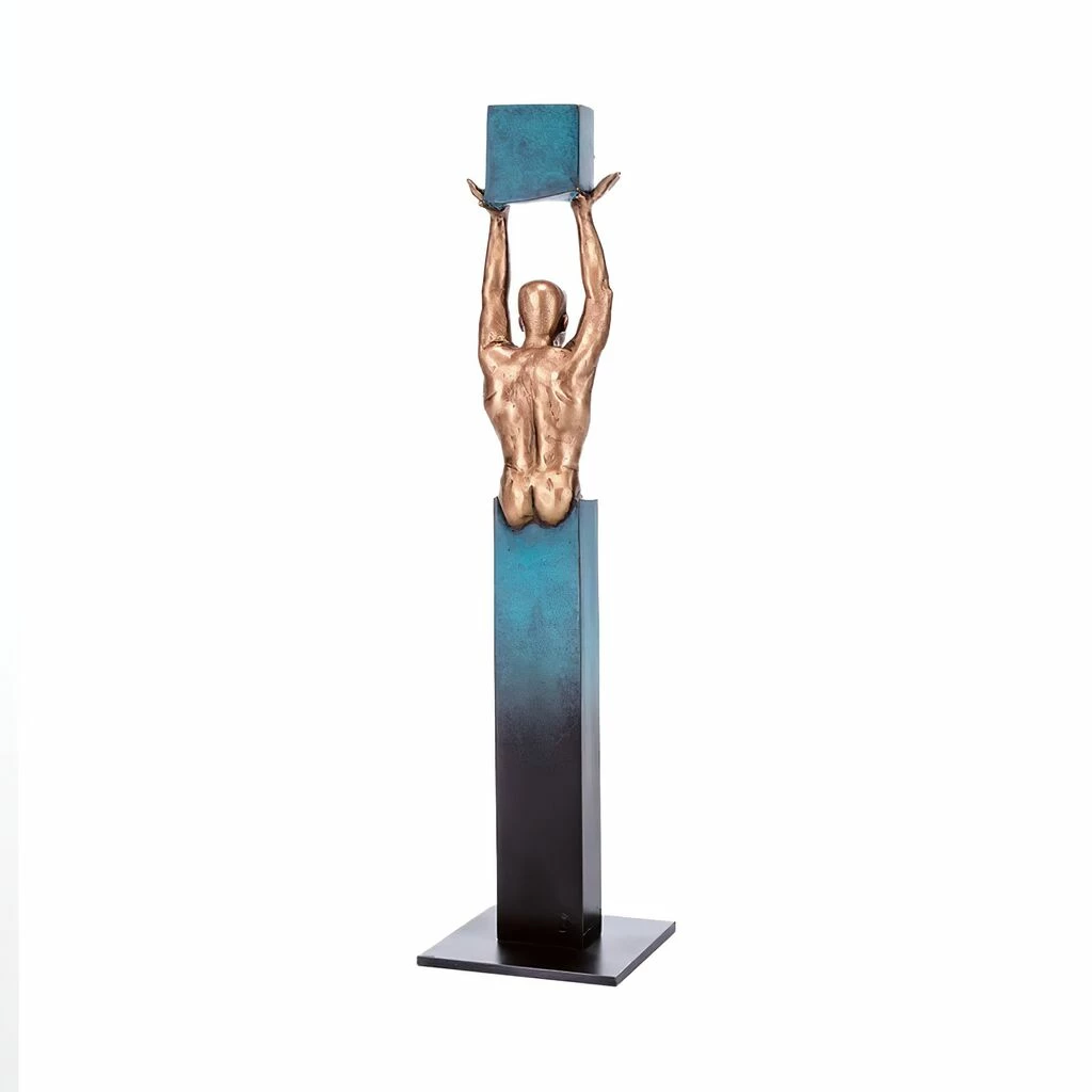 Designer Mann Bronzebüste Im Modernen Design - Yes, I Can 6 Designer Mann Bronzebüste Im Modernen Design - Yes, I Can – Bild 4