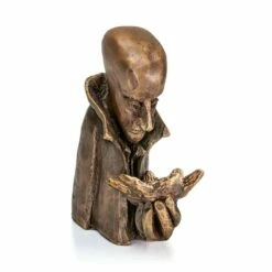 Designerfigur Mann Aus Limitiertem Bronzeguss - Sonnenwächter