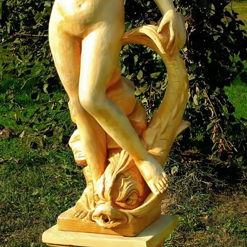 Einzigartige Frauen Aktskulptur Aus Steinguss Mit Fisch - Gloriana 6 Einzigartige Frauen Aktskulptur Aus Steinguss Mit Fisch - Gloriana – Bild 4