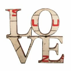 Einzigartiges Wandrelief Im Pop Art Stil Aus Ölfässern - Love