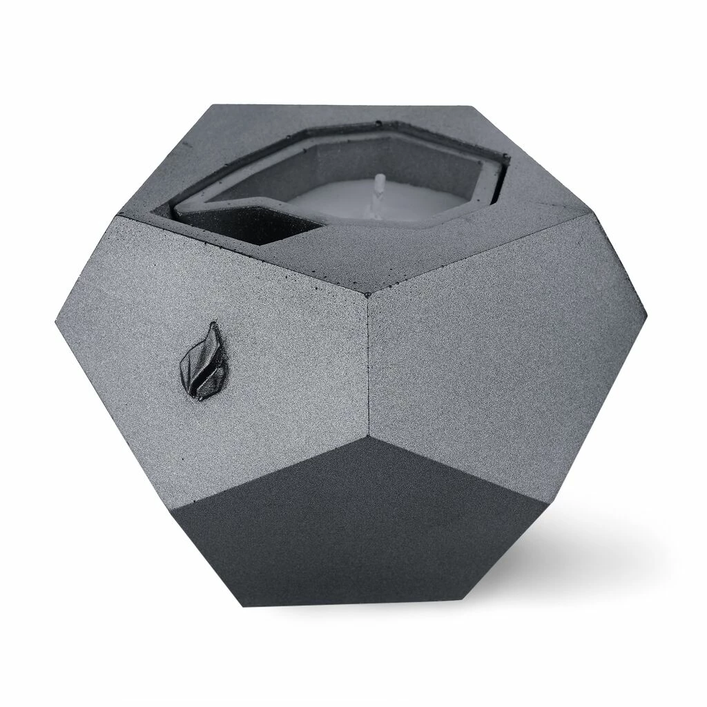 Eleganter Kerzenhalter Aus Architekturbeton Mit Kerze - Rayan 3 Eleganter Kerzenhalter Aus Architekturbeton Mit Kerze - Rayan