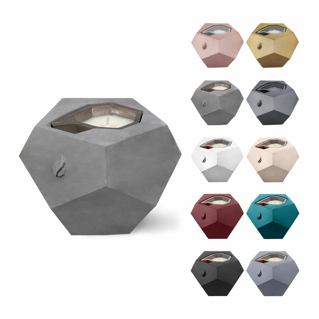 Eleganter Kerzenhalter Aus Architekturbeton Mit Kerze - Rayan 5 Eleganter Kerzenhalter Aus Architekturbeton Mit Kerze - Rayan – Bild 3