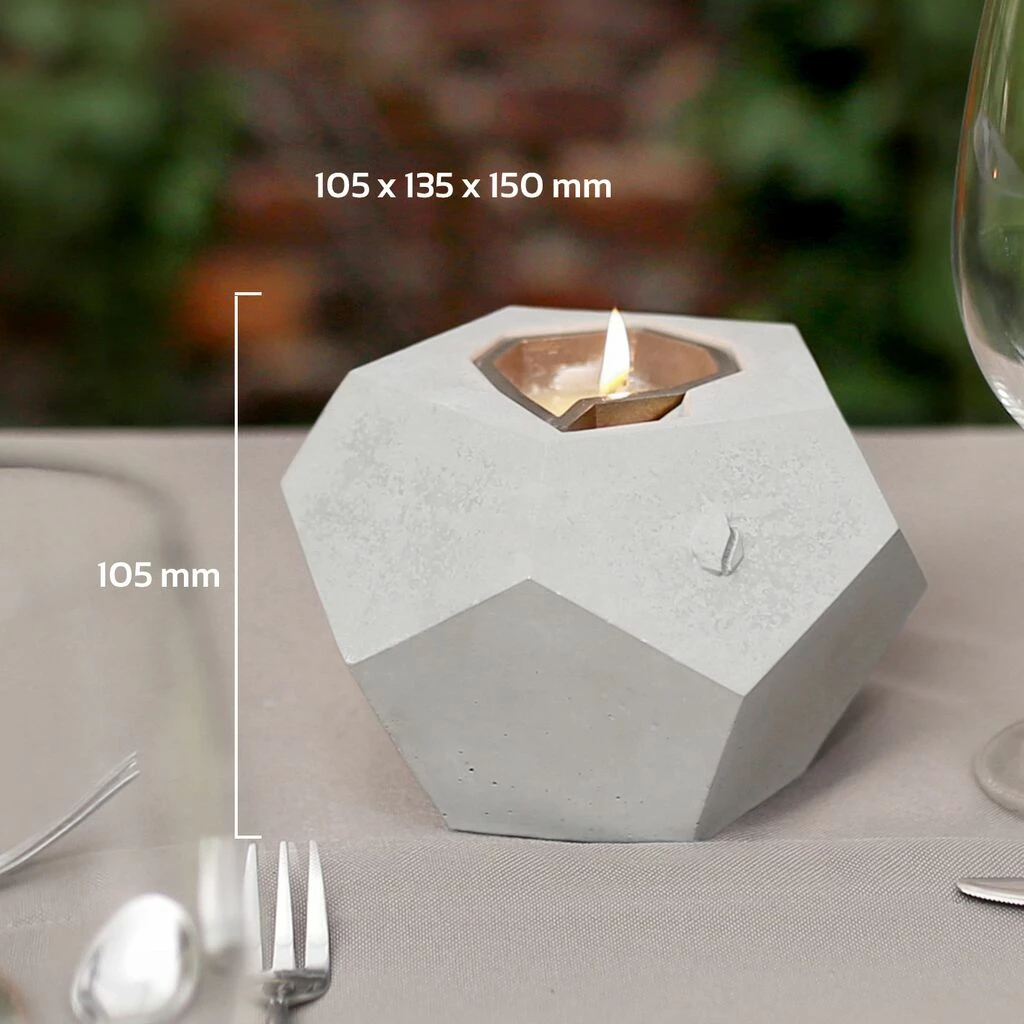 Eleganter Kerzenhalter Aus Architekturbeton Mit Kerze - Rayan 6 Eleganter Kerzenhalter Aus Architekturbeton Mit Kerze - Rayan – Bild 4