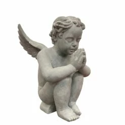 Engel In Zement-Optik Mit Sockel - Polystone - Pace -Outlet GARTENTRAUM Store engel in zement optik mit sockel polystone pace2