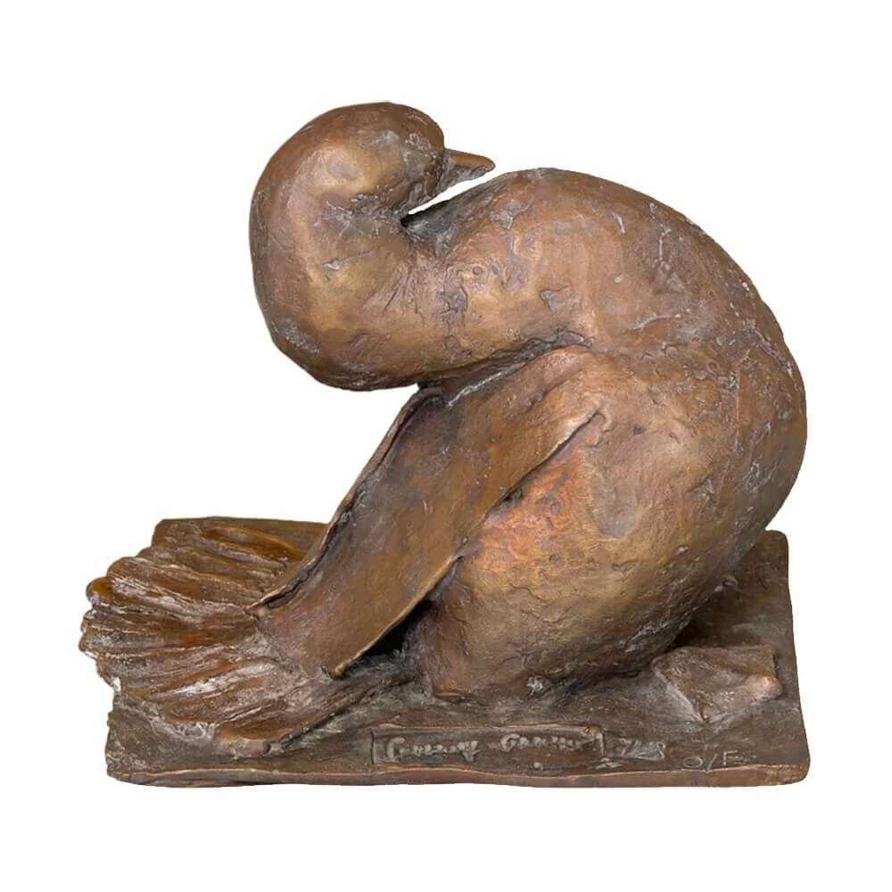 Entenfigur Aus Bronzeguss In Limitierter Auflage - Sitzende Ente 3 Entenfigur Aus Bronzeguss In Limitierter Auflage - Sitzende Ente