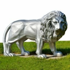 Farbige Lebensgroße Löwen Tierskulptur - Sonderanfertigung Als 2er Set - Rimero