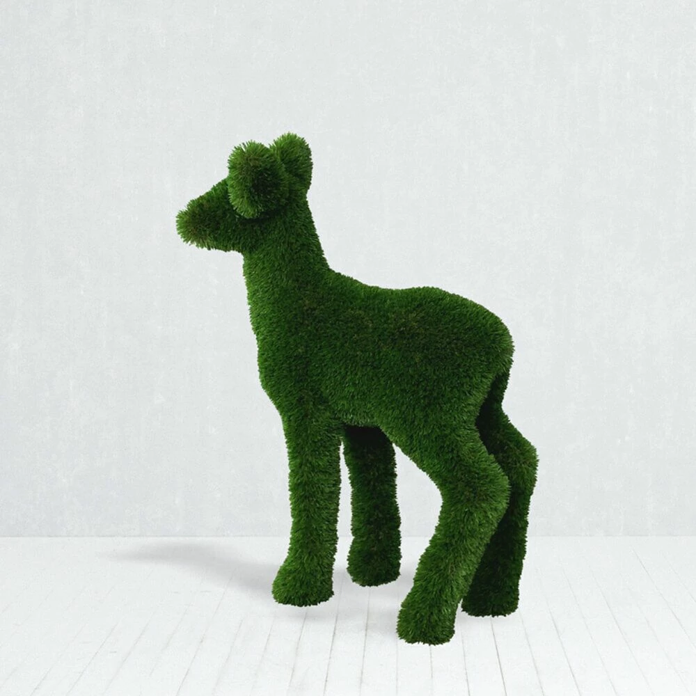 Formschnitt Gartenfigur Rehkitz - Glasfaserkunststoff & Kunstrasen - Ravina 5 Formschnitt Gartenfigur Rehkitz - Glasfaserkunststoff & Kunstrasen - Ravina – Bild 3