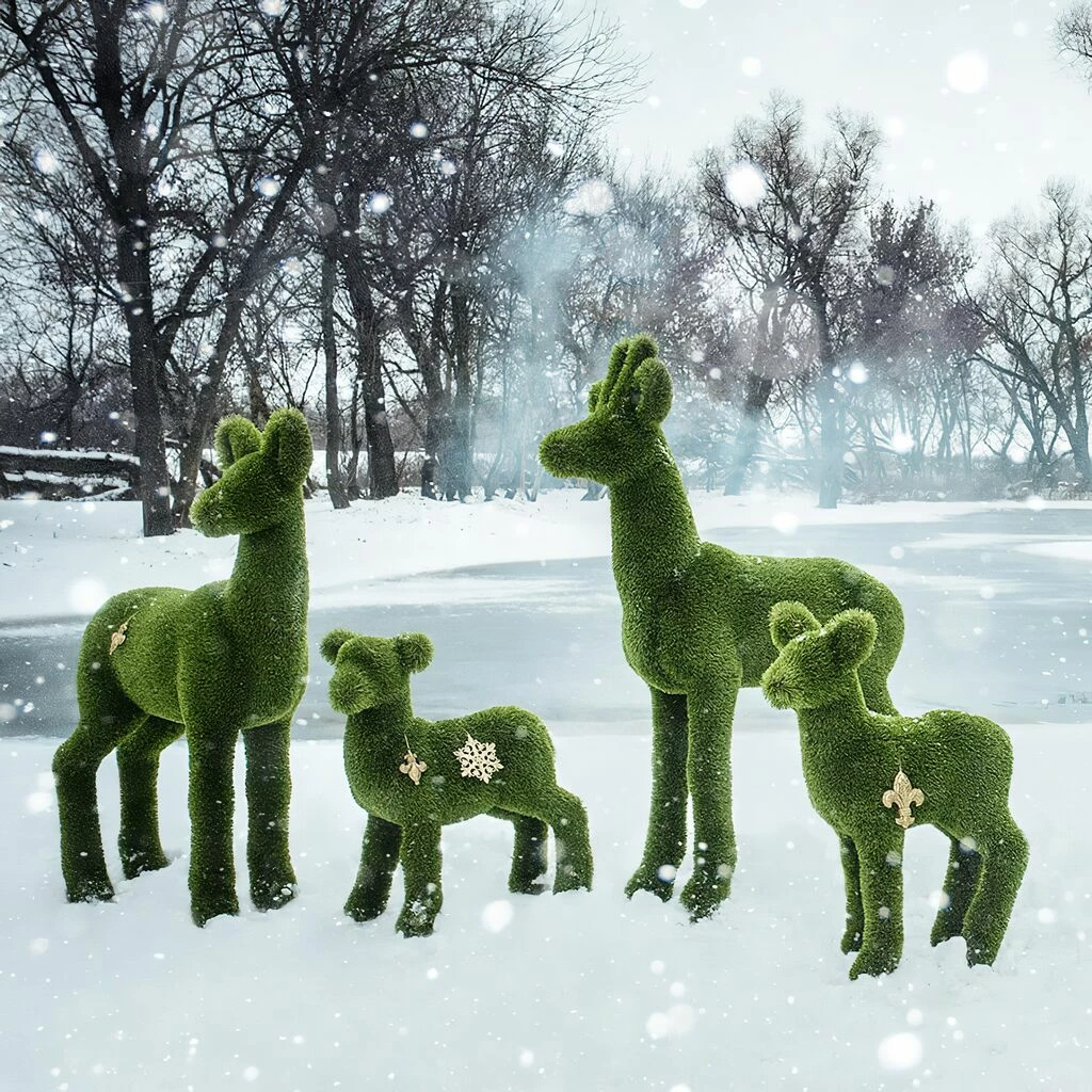 Formschnitt Gartenfigur Rehkitz - Glasfaserkunststoff & Kunstrasen - Ravina 6 Formschnitt Gartenfigur Rehkitz - Glasfaserkunststoff & Kunstrasen - Ravina – Bild 4