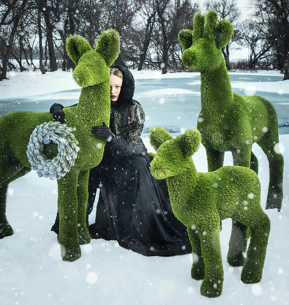 Formschnitt Gartenfigur Rehkitz - Glasfaserkunststoff & Kunstrasen - Ravina 7 Formschnitt Gartenfigur Rehkitz - Glasfaserkunststoff & Kunstrasen - Ravina – Bild 5