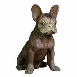 Französische Bulldogge In Handarbeit Gefertigt - Unikat Holzskulptur - Lono