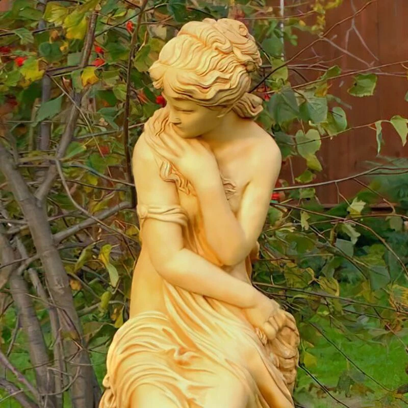 Frauenfigur Für Den Garten Aus Steinguss - Langlebig & Wetterfest - Carolina 4 Frauenfigur Für Den Garten Aus Steinguss - Langlebig & Wetterfest - Carolina – Bild 2