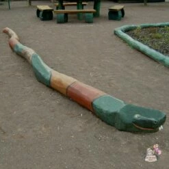 Fröhliche Balancierschlange Aus Robinienholz Für Die Geschicklichkeit - Schlange Kaa