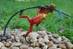 Frösche Auf Schilf Als Teichfigur - Rot - Phila Rot -Outlet GARTENTRAUM Store froesche auf schilf als teichfigur rot phila rot2