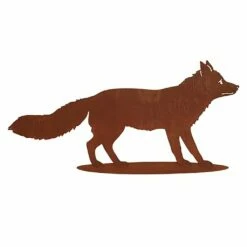 Fuchs Aus Rost Metall - Stehend - Jonah