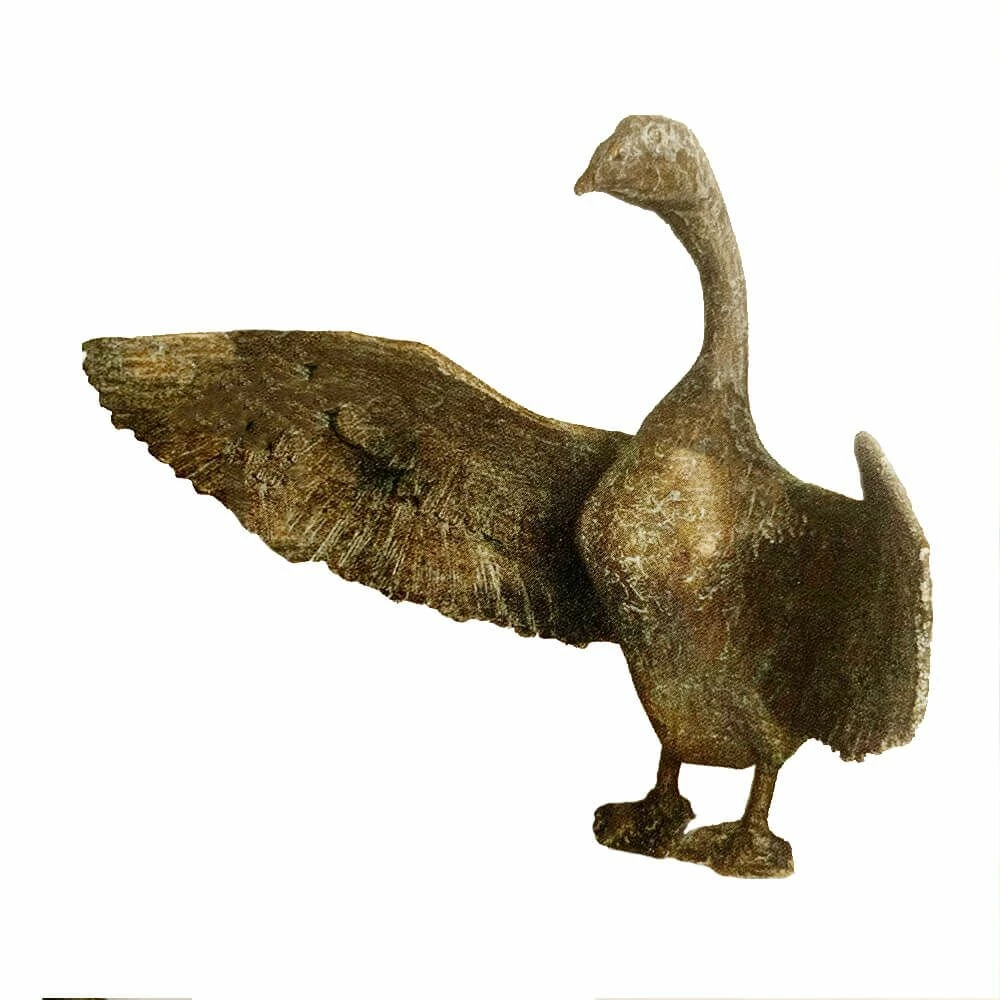 Gansstatue Aus Bronze - Limiterte Künstlerfiguren - Gans Ausgebreitete Flügel 3 Gansstatue Aus Bronze - Limiterte Künstlerfiguren - Gans Ausgebreitete Flügel