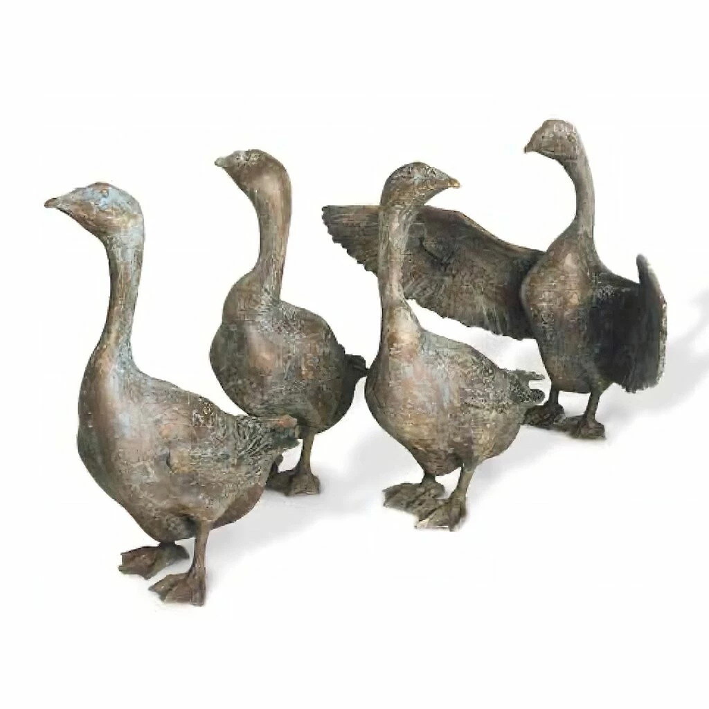 Gansstatue Aus Bronze - Limiterte Künstlerfiguren - Gans Ausgebreitete Flügel 5 Gansstatue Aus Bronze - Limiterte Künstlerfiguren - Gans Ausgebreitete Flügel – Bild 3
