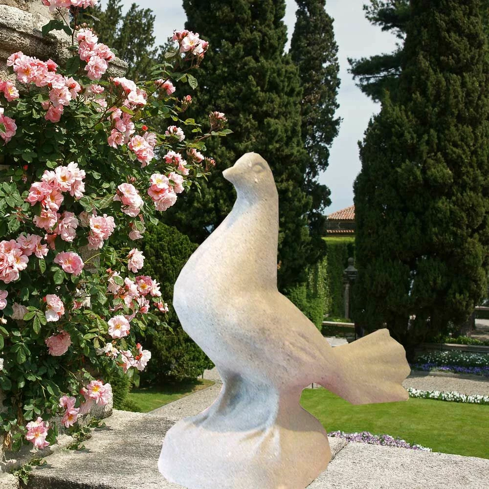 Garten Figur Mit Taube - Silvana 3 Garten Figur Mit Taube - Silvana