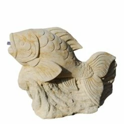 Garten Fisch Skulptur Aus Stein - Marinus