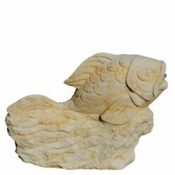 Garten Fisch Skulptur Aus Stein - Marinus -Outlet GARTENTRAUM Store garten fisch skulptur aus stein marinus3