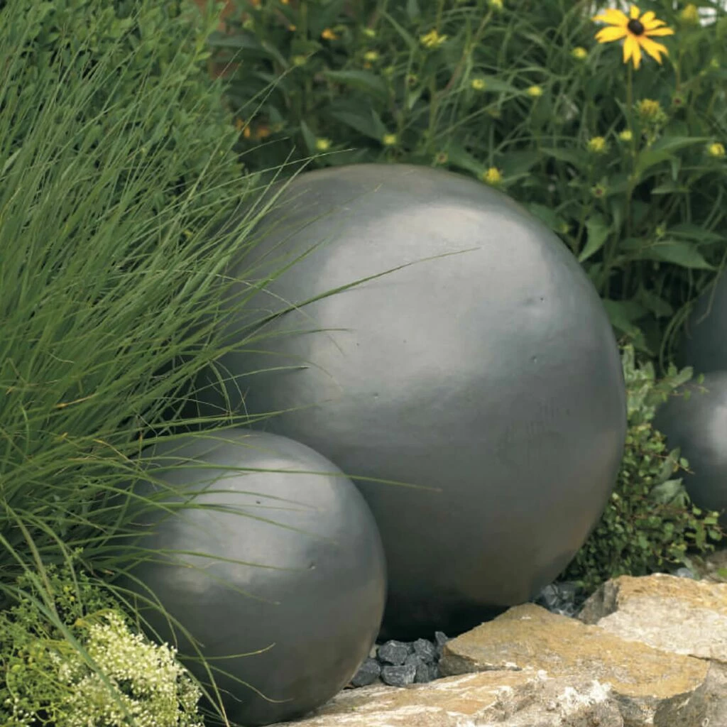 Gartendeko Kugel Aus Keramik - Anthrazit Matt - Mestonia 3 Gartendeko Kugel Aus Keramik - Anthrazit Matt - Mestonia