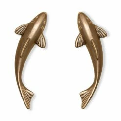 Gartendeko Set Aus 2 Fischfiguren - Bronze/Alu - Fische Han