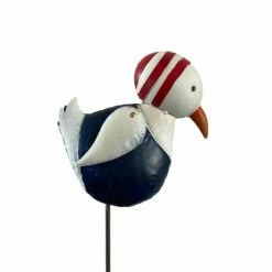 Gartenstecker Möwe - Weiß, Blau, Rot - Metall - Janne -Outlet GARTENTRAUM Store gartenstecker moewe weiss blau rot metall janne3