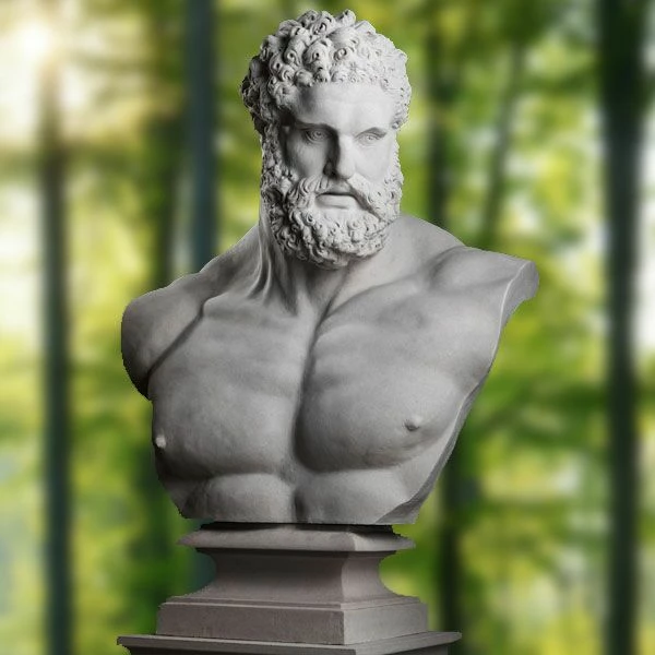 Griechische Stein Büste Des Hercules - Hercules 3 Griechische Stein Büste Des Hercules - Hercules