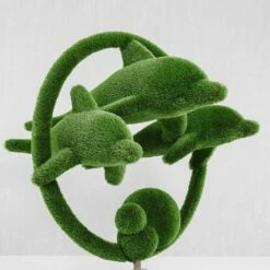 Große Gartenplastik Delfine - GFK & Kunstrasen - Hecken Skulptur - Flipper -Outlet GARTENTRAUM Store grosse gartenplastik delfine gfk kunstrasen hecken skulptur flipper8