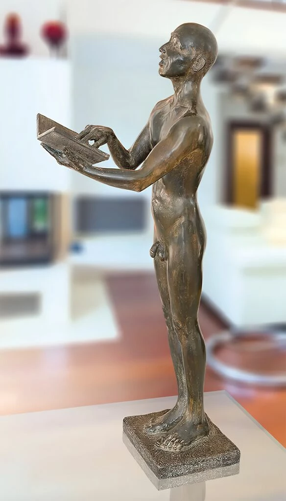 Große Sängerskulptur Limitiert Aus Bronze - Stehend - Der Sänger 4 Große Sängerskulptur Limitiert Aus Bronze - Stehend - Der Sänger – Bild 2