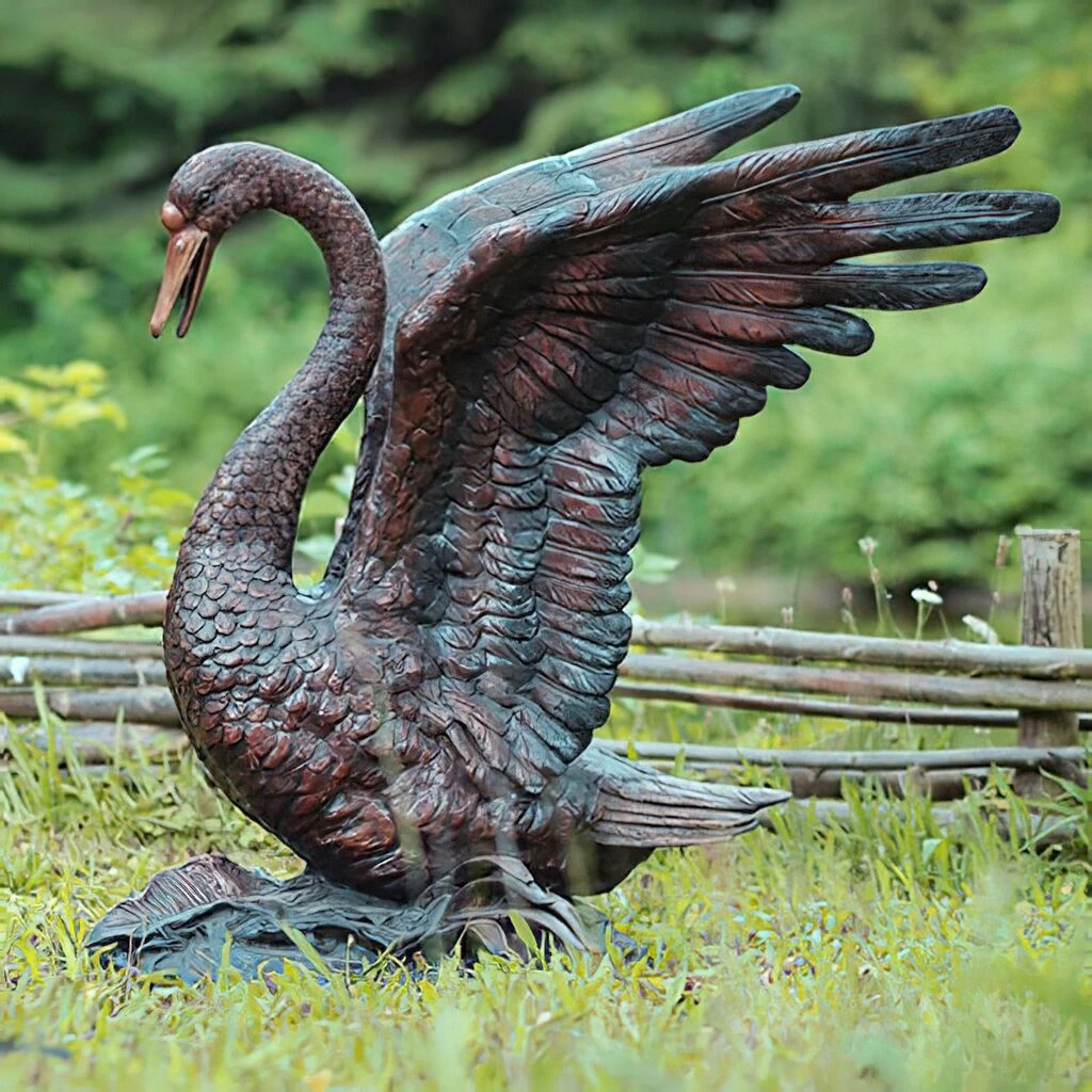 Große Schwanenfigur Aus Bronze 3 Große Schwanenfigur Aus Bronze