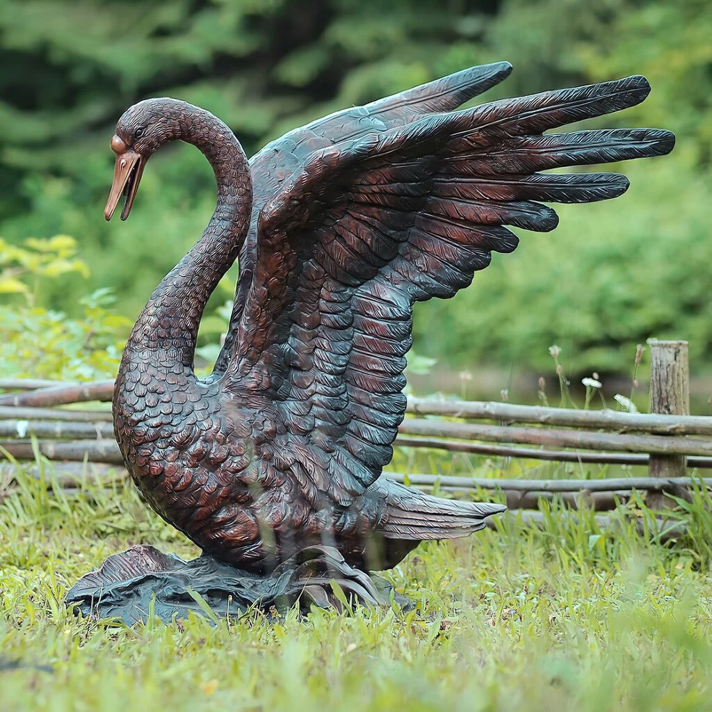 Große Schwanenfigur Aus Bronze 4 Große Schwanenfigur Aus Bronze – Bild 2
