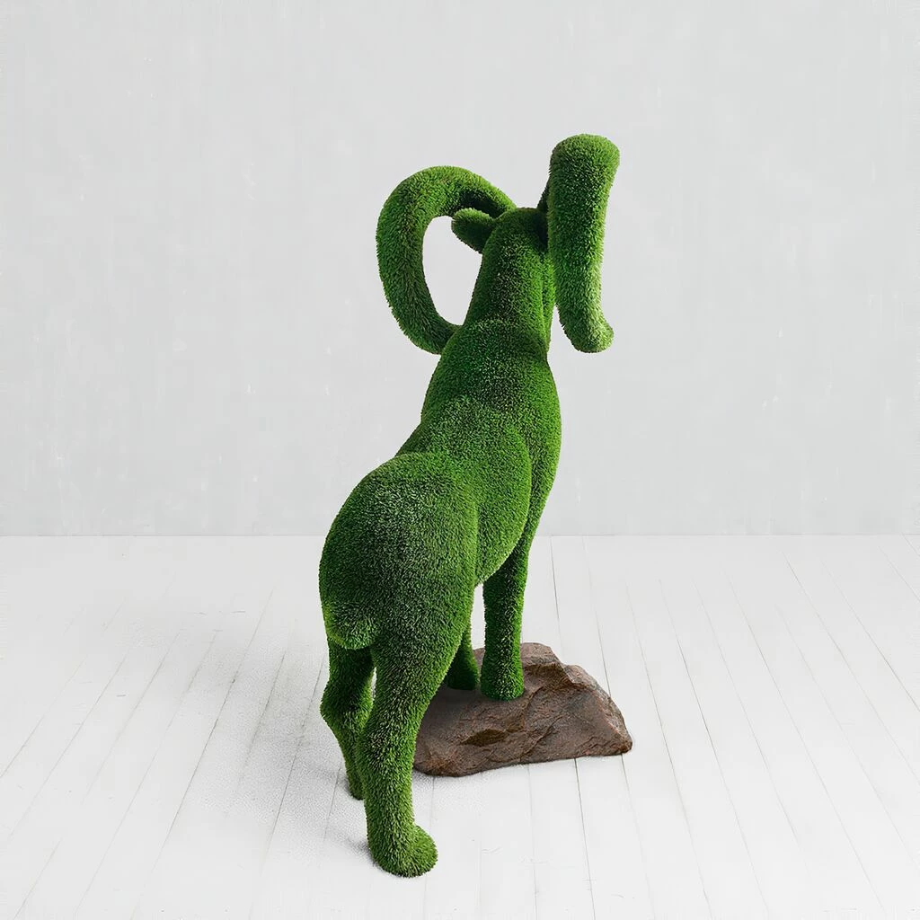 Große Steinbock Gartenfigur - Topiary - GFK & Kunstrasen - Wilko 5 Große Steinbock Gartenfigur - Topiary - GFK & Kunstrasen - Wilko – Bild 3