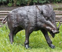 Große Wildschwein Figur Aus Bronze -Outlet GARTENTRAUM Store grosse wildschwein figur aus bronze2
