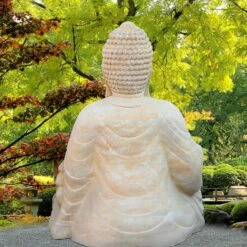 Großer Buddha Sitzend Steinskulptur - Sila -Outlet GARTENTRAUM Store grosser buddha sitzend steinskulptur sila6