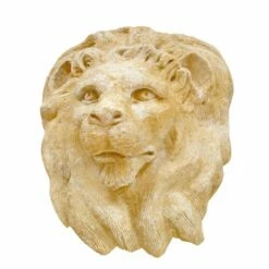 Großer Löwenkopf Zur Wandmontage Aus Steinguss - Singa