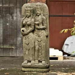 Großes Asiatisches Naturstein Wandrelief Für Außen