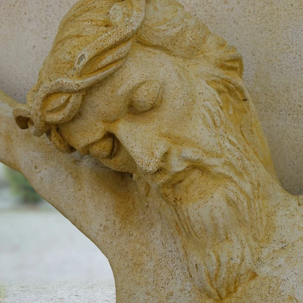 Großes Stein Kreuz Mit Jesus Figur - Jesus Cruzifix 6 Großes Stein Kreuz Mit Jesus Figur - Jesus Cruzifix – Bild 4