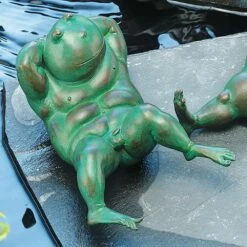 Grüne Bronze Tierfiguren - Set Aus 7 Fröschen - Frösche Set -Outlet GARTENTRAUM Store gruene bronze tierfiguren set aus 7 froeschen froesche set7