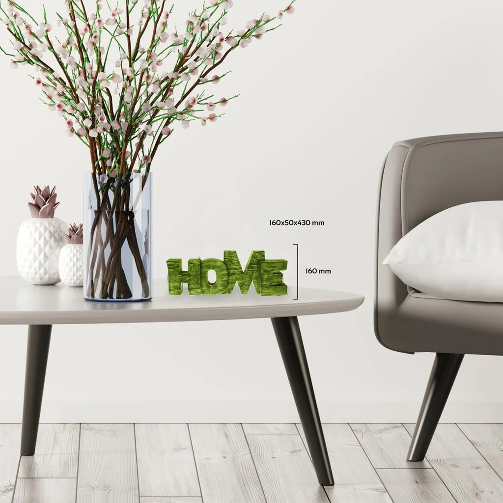 Grüne Dekokerze - Home Schild- Groß & Vegan - Home Light 5 Grüne Dekokerze - Home Schild- Groß & Vegan - Home Light – Bild 3