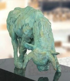 Grüner Bronzestier Limitiert Auf Granitsockel - Sonnen Säen -Outlet GARTENTRAUM Store gruener bronzestier limitiert auf granitsockel sonnen saeen2