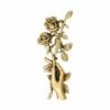 Hand Hält Rosenzweig - Florales Wandrelief Aus Bronze - Rosen In Der Hand -Outlet GARTENTRAUM Store hand haelt rosenzweig florales wandrelief aus bronze rosen in der hand